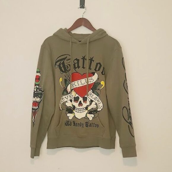 Ed Hardy Other - Ed Hardy Men's Love Kills Slowly Hoodie Size Medium